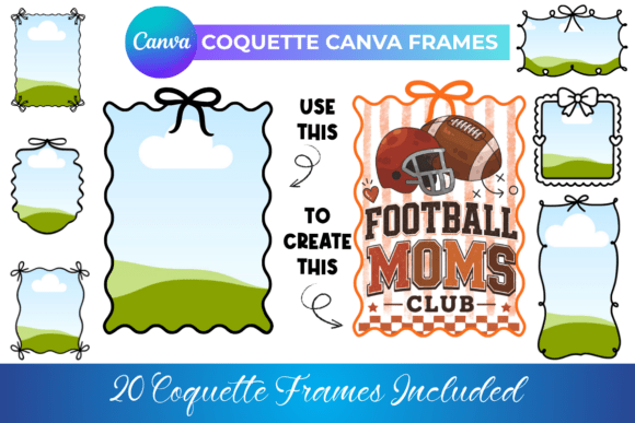 Download Coquette Doodle Border Canva Frames - Coquette Collection