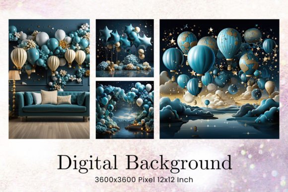 Download Balloon Party Studio Backdrop Overlays - Overlay Collection