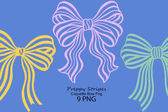 Download Preppy Stripes Coquette Bow Png - Coquette Collection