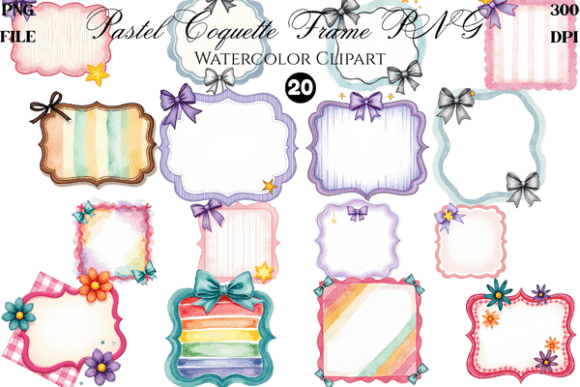 Download Pastel Coquette Frame PNG Clipart Bundle - Coquette Collection