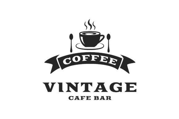 Download Vintage Coffee Logo Cafe Bar Emblem - Premium Resources