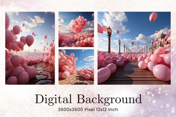 Download Balloon Party Studio Backdrop Overlays - Overlay Collection