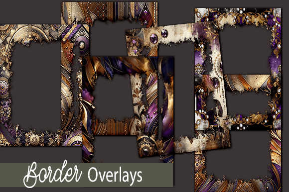 Download Vintage Charm Border Overlay PNG Set - Overlay Collection
