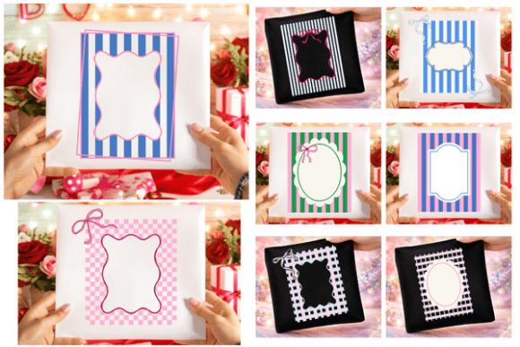 Download Coquette Preppy Stripe Coastal Frame PNG - Coquette Collection