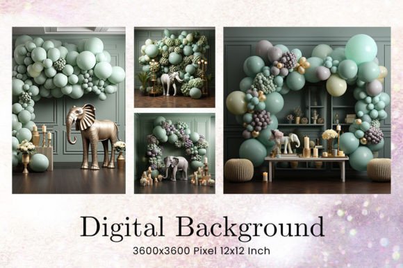 Download Balloon Party Studio Backdrop Overlays - Overlay Collection