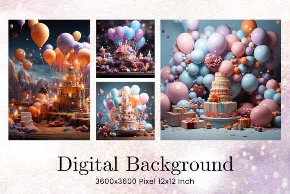 Download Balloon Party Studio Backdrop Overlays - Overlay Collection