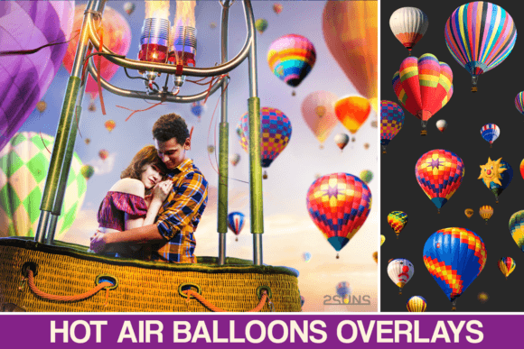 Download 36 Hot Air Balloon Photo Overlays - Overlay Collection