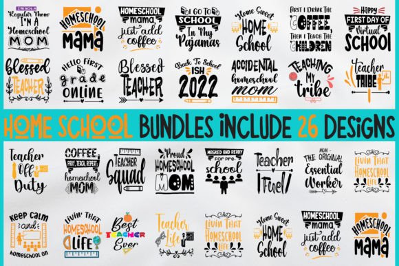 Download Home School Bundles Include 26 Designs - Home school Collection