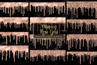 Download Dripping Rose Gold Clip Art Overlays - Overlay Collection