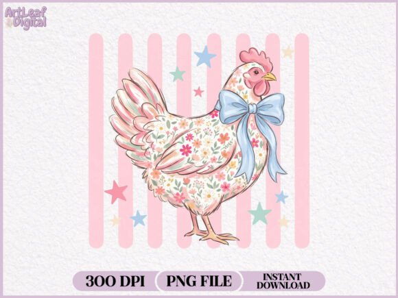 Download Preppy Floral Chicken Coquette PNG - Coquette Collection