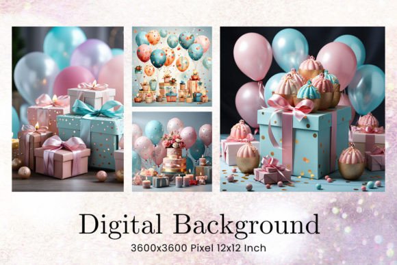 Download Balloon Party Studio Backdrop Overlays - Overlay Collection