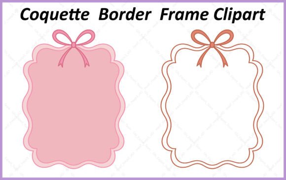 Download Hand Drawn Coquette Frame Border SVG PNG - Coquette Collection