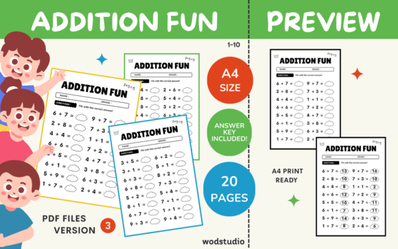 Download Addition Worksheets with Answer Key V3 - Answer key Collection
