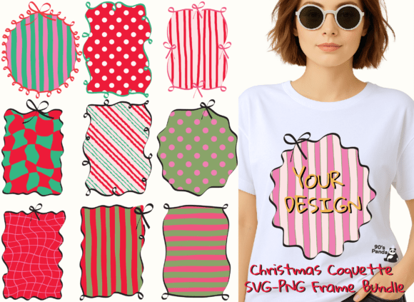 Download Christmas Coquette SVG-PNG Frame Bundle - Coquette Collection