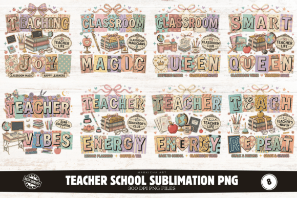 Download Teacher School Sublimation Png Bundle - Teacher Collection