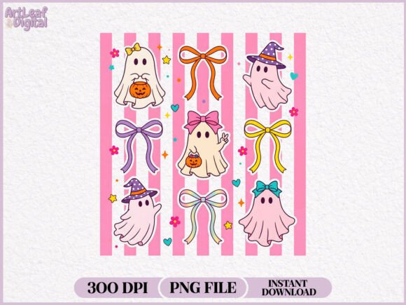 Download Preppy Coquette Ghost Halloween PNG - Premium Resources