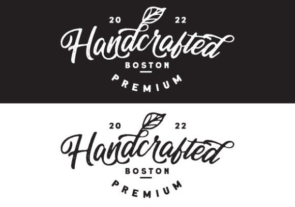Download Typography Logo Handcrafted Boston - Logo Collection